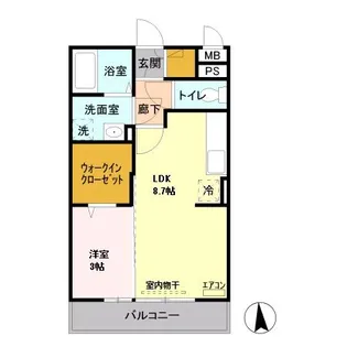 メイスクエアC【3階】の間取り