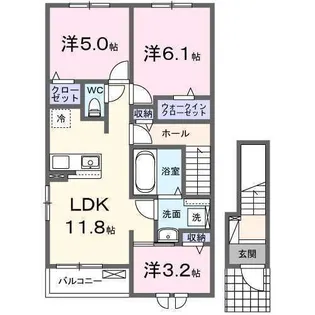 グラシア【2階】の間取り