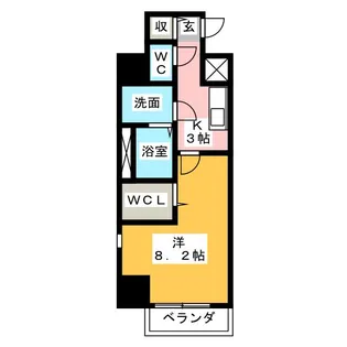 1Kの間取り画像