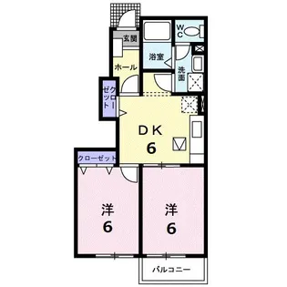 広島県福山市坪生町3【アパート】の間取り