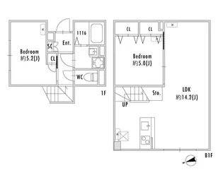 PASEO下北沢代沢II【1階】の間取り