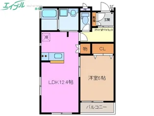 メゾンくわな+わん【2階】の間取り