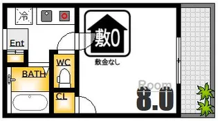 パーク朝日【7階】の間取り