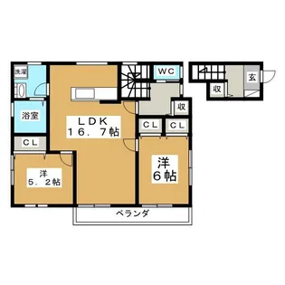 グレイスコート中山【2階】の間取り
