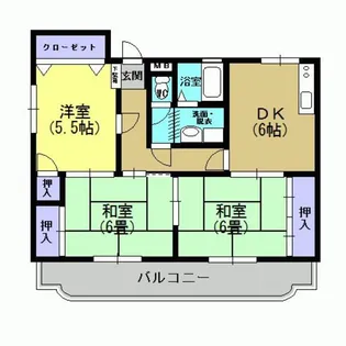 エバーグリーン福永【2階】の間取り