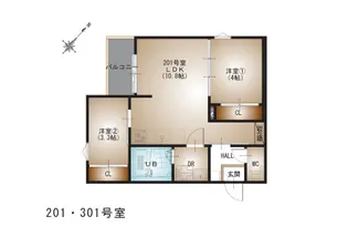 Regalest-F 古市【3階】の間取り