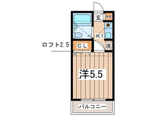 コーポアップル【2階】の間取り