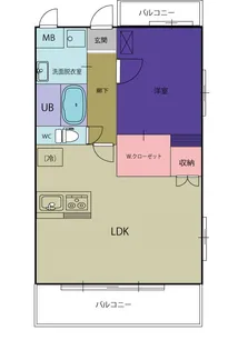 バルパレーエスト【2階】の間取り