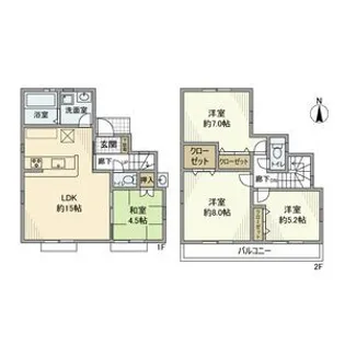 東京都小平市鈴木町2【一戸建】の間取り