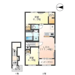 2LDKの間取り画像