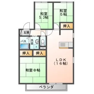 キングスクラブハウス8【2階】の間取り