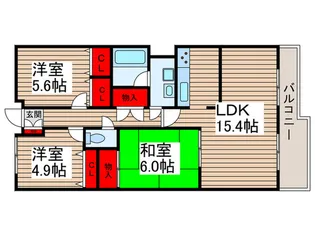 プライムシティ松戸【5階】の間取り