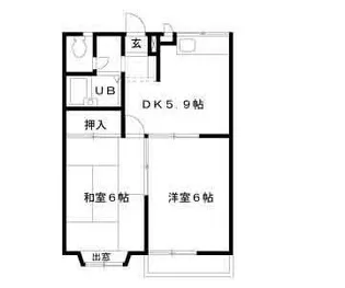エステートピアマツオカ【1階】の間取り