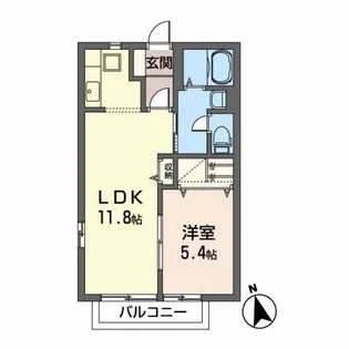 アヴィエス【1階】の間取り