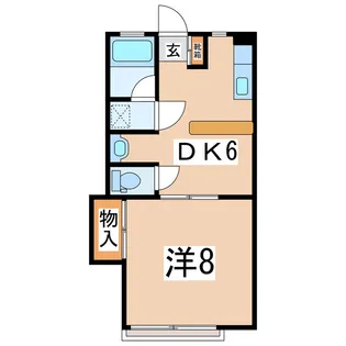 福島県郡山市桑野2【アパート】の間取り