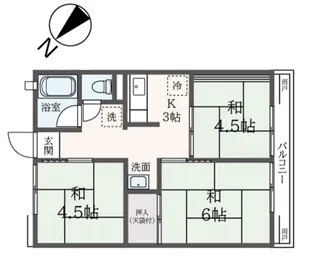 神奈川県横浜市港南区下永谷2【アパート】の間取り