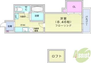 メゾンドール館町2【4階】の間取り