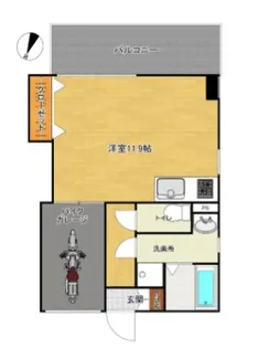 ハイディングプレイス東比恵【5階】の間取り