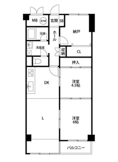 エバーグリーン柳町【8階】の間取り