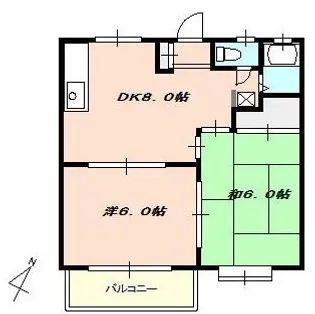 山栄グランドハイツ【1階】の間取り