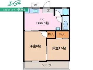 コーポなにわ【1階】の間取り