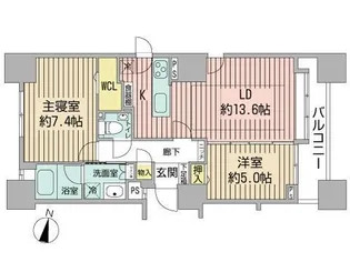 ラ・クラッセ札幌ステーションテラス【13階】の間取り