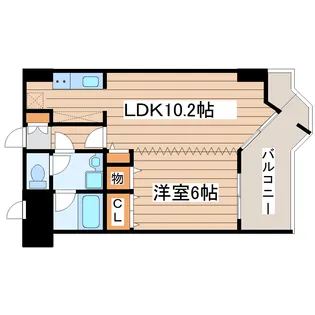 カルロ北目【9階】の間取り