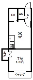 アラン札幌イースト【4階】の間取り
