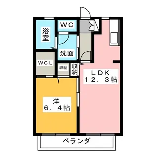 ヴィルクレール【2階】の間取り