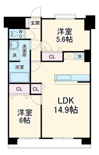 ライオンズマンション草加高砂【6階】の間取り
