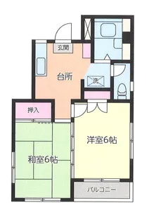 ゆーらん南林間【3階】の間取り
