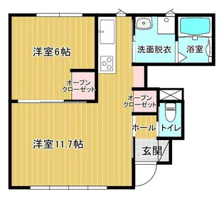 インスタイル美畑【1階】の間取り