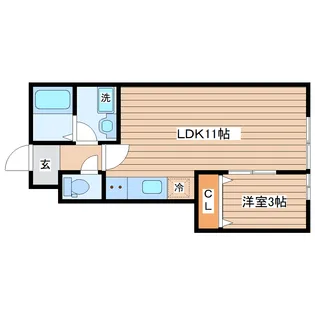 ベルグラン越路II【1階】の間取り