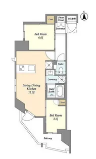 ウェルスクエア西蒲田【6階】の間取り
