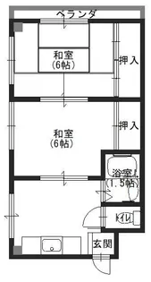 グリーンハイツ【2階】の間取り