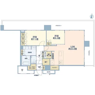 THE TOWER 湘南辻堂【22階】の間取り