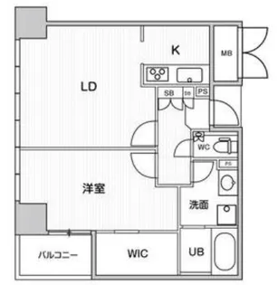 アステリオ北堀江ザ・メトロタワー【13階】の間取り