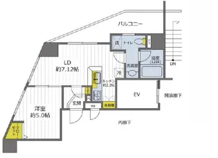 カインドステージ高輪台【3階】の間取り
