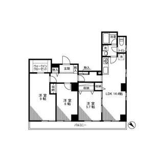 東京都文京区音羽2【マンション】の間取り