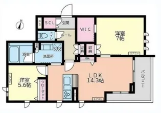 グランウェーブ湘南【2階】の間取り