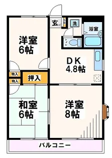 東京都府中市白糸台2【アパート】の間取り