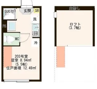 東京都板橋区中板橋【アパート】の間取り