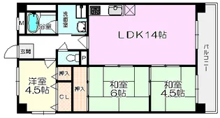 グランドールコーエー【3階】の間取り