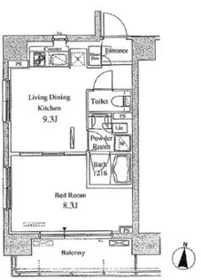 パークアクシス東陽町【15階】の間取り