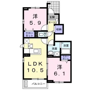 スウィートB【1階】の間取り