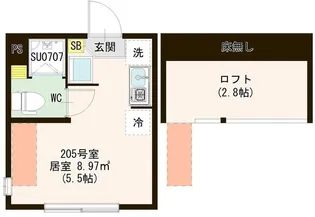 キューブときわ台【2階】の間取り
