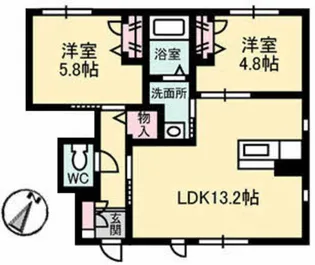 グランメール10【2階】の間取り