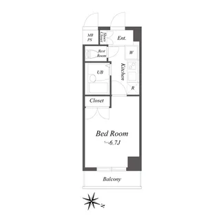 ニューシティアパートメンツ久が原【2階】の間取り