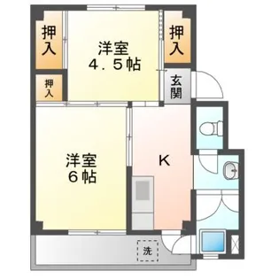 ビレッジハウス笠原2号棟【1階】の間取り