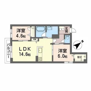 エクラージュ多治米II【2階】の間取り